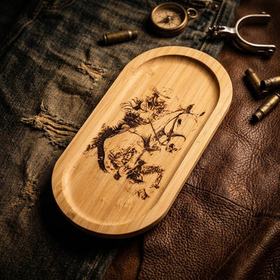 Le Cowboy — Plateau bois miniature