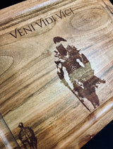 Veni Vidi Vici — Coffret planche, dessous de verre bois & ardoise