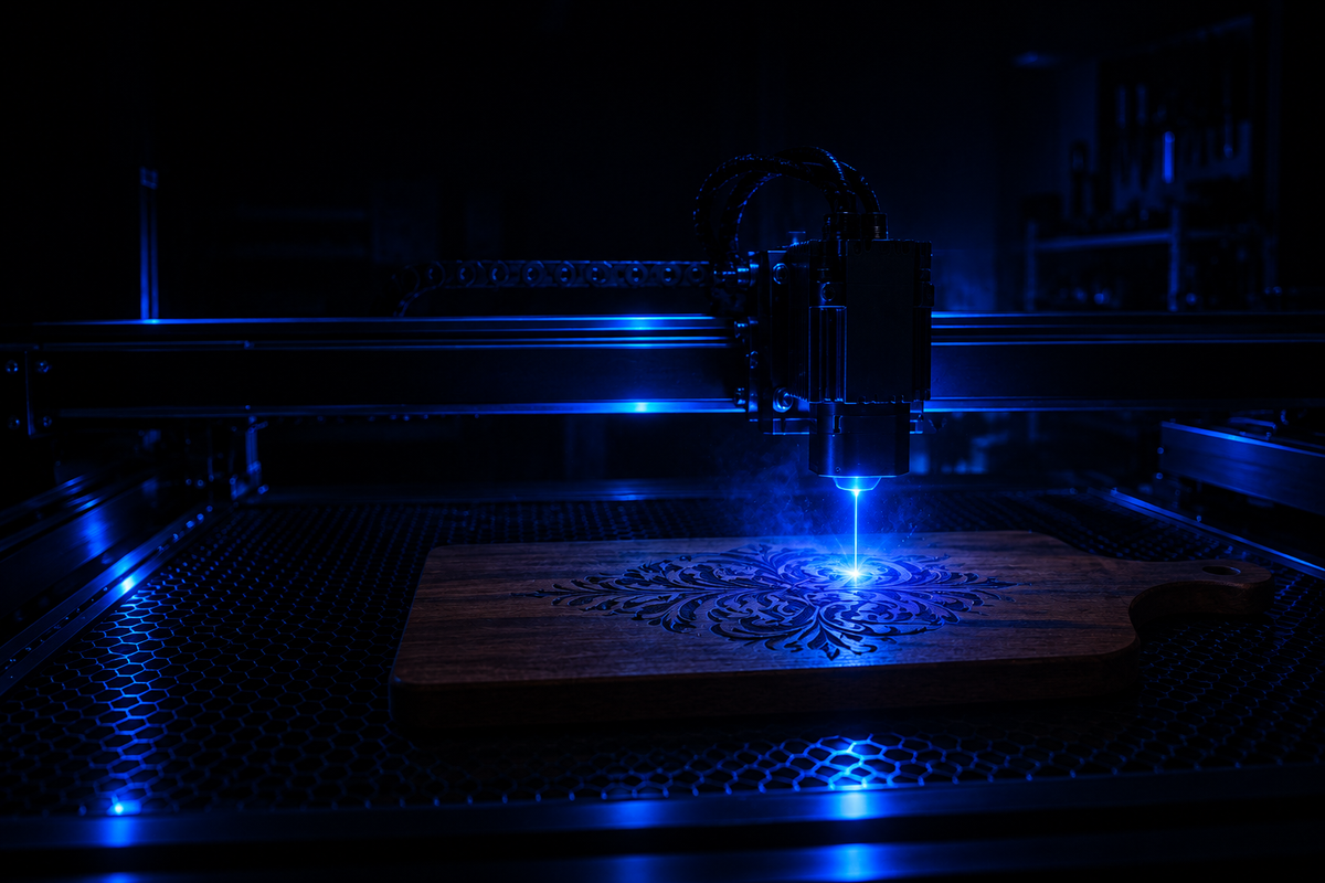 Laser bois nuit