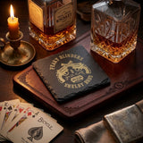 Le Gangster — Coffret planche apéro & dessous de verre ardoise